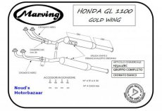 Marving uitlaat compleet GL1100 Goldwing 1979-1984