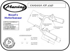 Y/2078/BC Marving demperset XZ550 1982-1985